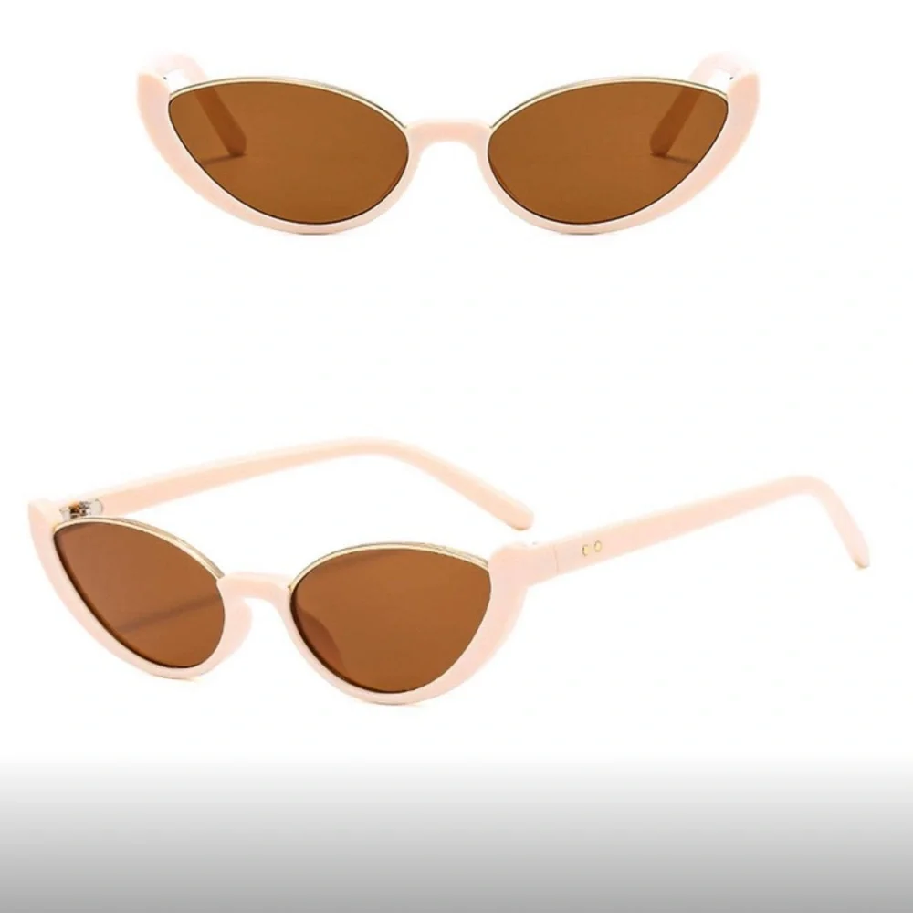 Retro Cream Fashion Sunglasses - Picture 3 of 3